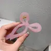 Novo Presilha de Cabelo Grande com Mola Cor de Gel Laço Presilha de Mordida Acessório de Cabeça Elegante Grampo de Cabelo Feminino Presilha de Tubarão de Cabeça