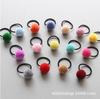Estilo coreano bonito acessórios para o cabelo das crianças kaisimi bola de cabelo do bebê anel de cabelo da menina cocar mini baby dedo elástico