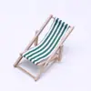 Casa de Muñecas Casa de Muñecas Modelo Silla de Playa de Madera Mini Muebles Silla Lounge de Exterior Accesorios de Escena en Miniatura