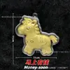 Novo Modelo Ouro Puro 999 Chaveiro "Fique Rico Instantaneamente" Pingente de Cavalo do Zodíaco Desenho Animado Presente Acessório para Corrente de Celular Presente
