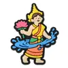 Amuletos de zapato de goma suave de PVC para el Festival Songkran tailandés, Accesorios para zuecos del Festival de Salpicaduras de Agua, Hebillas de zapato, Accesorios decorativos DIY para bolsa de playa