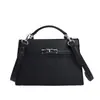 Bolso de Mano Cuadrado Pequeño Estilo Kelly con Estampado de Palma y Hebilla Plateada para Mujer 2026 Nuevo Modelo de Venta Caliente Transfronteriza Bolso Cruzado de Lujo Ligero de Gama Alta