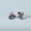 Pendientes de calavera con forma de sombrero y tijeras para Halloween.