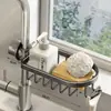 Estante para Grifo de Cocina, Cesta Drenaje para Trapo y Esponja, Estante para Fregadero, Fregadero Fregadero, Estante Multifuncional para Toallas