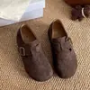 Sapatos Birkenstock com Solado Grosso Totalmente Fechados para Aumentar a Altura para Mulheres 2026 Outono Novo Estilo Preguiçoso Slip-on Antiderrapante Casual Birkenstock Sapatos Individuais