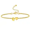 Amazon Carta de Amor Transfronteriza 26 Letras Estilo Nuevo Moderno, Suave, Elegante, Sencillo y Versátil Cadena Fina Joyería de Mano para Mujeres
