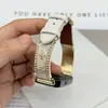 Adequado para Huawei Band 11 Pro, Band 10, Luxury Band 9 NFC, Band 8 com detalhes em diamante, Pulseira de couro curva em formato de cruz para relógio