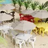 Sillas de Plástico para Exteriores Mesas y Sillas para Puestos de Comida de Mercado Nocturno Sillas con Respaldo Engrosado Protección Solar Impermeables Mesas y Sillas para Barbacoa en Restaurantes Interiores