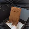 Bolso para Mujer Estilo Étnico Retro Bolso con Borla Escarchada 2026 Nuevo Bolso de Hombro Sencillo Bolso Cruzado de Moda Bolso con Personalidad
