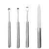 Conjunto de Ferramentas de Manicure de Fábrica Aço Inoxidável Lixa de Unha Pequena Garfo para Pele Morta Removedor de Cutículas Aço Empurrador Aço para Limpeza de Ouvido para Remover Pele Morta