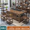 Nueva combinación de mesa y silla de té chinas, mesa de té de madera maciza para el hogar, mesa de oficina, una mesa, cinco sillas, mesa de té de kung fu, traje uno
