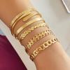 Pulseras de Cadena Simples Retro Transfronterizas Europeas y Americanas Moda Mezcla y Combina Pulseras Abiertas Adornos para la Mano Combinación de Estilo Apilado Venta al por Mayor