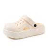 Zapatos de Suela Gruesa con Agujeros para Mujer Ropa Exterior Sandalias de Verano Transpirables Resistentes al Olor EVA Antideslizantes Puntera Hueca Tops