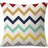 Funda de almohada Amazon transfronteriza flor de color abstracto funda de almohada con estampado de lino funda de cojín para coche sofá venta al por mayor