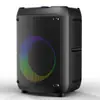 Altavoz Bluetooth Cañón Subwoofer con Micrófono K Song Alta Potencia Tarjeta USB Enchufe Cuadrado Exterior