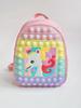 Suprimentos do Fabricante Mochila Educacional de Silicone para Crianças, Bolsa Fofa de Descompressão de Bolhas de Unicórnio, Mochila Pioneira Matadora de Roedores