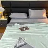 Colcha de Seda Refrigerante para Aire Acondicionado, Colcha de Verano, Colcha Delgada de Seda Helada para Dormitorio de Estudiantes Individual, Lavable a Máquina