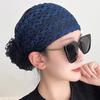 Gorra casual fina para mujer transfronteriza, sombrero calvo de moda, combina con todo, costuras, parte trasera con flores, se puede usar en las Cuatro Estaciones, sombrero de punta cerrada