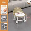 Silla Acrílica Pequeña de Respaldo Bajo 2024 para Uso en Casa con Ruedas, Silla Transparente con Ruedas Universales, Taburete Infantil