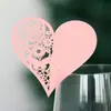Marcadores de Lugar em Forma de Coração Transfronteiriços, Cartões Vazados para Taças de Vinho, Marcadores de Lugar Borboleta para Banquete de Festa de Aniversário, Cartões Imprimíveis
