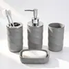 Suprimentos Populares para Banheiro Transfronteiriços Conjunto Europeu de Sete Peças para Banheiro Conjunto de Higiene Bucal Copo para Enxaguar a Boca Conjunto de Copos para Escovar os Dentes