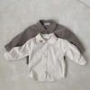 Ropa infantil de estilo coreano, estilo occidental, sencilla, con solapa de oso, para bebé, top de otoño