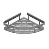 Estante triangular, estante de esquina para baño sin taladro, estante de almacenamiento triangular de pared para lavabo de baño
