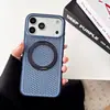 Funda de Teléfono Transpirable de Malla con Disipación de Calor y Soporte para iPhone 17 Pro Max Apple 16 Cubierta Protectora Magnética Giratoria