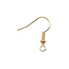 100 Piezas/paquete multicolor en 18x 19m accesorios para pendientes ganchos para orejas al por mayor material de hierro gancho para orejas regular
