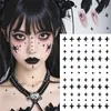 Diamante de sangre transfronterizo maquillaje de vampiro cara diamante Halloween pegatinas faciales accesorios pegatinas de maquillaje telaraña plasma sanguíneo sangre falsa