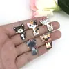 Europeo y Americano Creativo Lindo Dibujos Animados Gato Mecánico DIY Accesorios de Joyería Aleación Impreso Aretes Pulsera Colgante