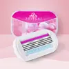 Maquinilla de afeitar manual Jifuli para mujer con mango de tres capas para afeitar el vello de las piernas y las axilas, Suministro de exportación transfronteriza