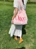 Bolsa Tote de Letras Estilo Coreano Nicho para Mulheres 2026 Nova Grande Capacidade Bolsa de Ombro para Estudante, Aula e Trabalho