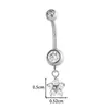 Pingente Borboleta de Titânio G23/F136 com Zircônia Embutida Rosca Interna Parafuso de Umbigo Design Fashion Joias Europeias e Americanas para Piercing Abdominal