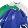 Estilo americano aço estampa falso de duas peças waffle manga curta meninos 'moda t-shirt verão solto pesado meia-manga roupas da moda