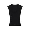 Chaleco de Punto de Cuello U Estilo Chica Hot para Mujer 2025 Nuevo Verano Look Adelgazante Sexy Camiseta Básica Top Corto Ins