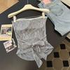 Nuevo Estilo Top de Tubo para Mujer en Verano, Petite y Sexy, Delgado y Ajustado, Top Versátil Corto sin Mangas