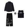 Ropa de moda para niños y niñas de hip-hop, camisa de moda de hip-hop, ropa para niños, traje de batería, ropa de rendimiento de otoño