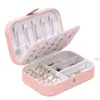 Caixa de Joias Portátil para Viagem Atacado Pequena Estilo Ins Multicamadas para Brincos, Piercings, Colares Caixa de Armazenamento de Joias