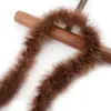 Tira de plumas planas de color directo de fábrica Tira de lana de pavo materiales de decoración manualidades regalo de Navidad DIY
