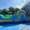 Carrera de Obstáculos Inflable para Niños, Pista de Desafío Físico, Acolchado Suave de Seguridad, Inflado Rápido