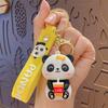 Cartoon comida bebê panda chaveiro pingente bonito mochila pingente carro chaveiro criativo pequenos presentes atacado