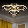 Lámpara de Techo de Cristal LED Lámpara de Restaurante de Tres Cabezas Lámpara de Anillo para Comedor Lámpara Minimalista Moderna para Dormitorio Sala de Estudio Normcore