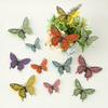 Papel Tapiz Decorativo Estéreo Mariposa Recortada en 3D Transfronteriza Doble Capa Textura Metálica Mariposa Simulada Mixta Pegatina de Pared