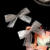 Horquilla con lazo de encaje estilo Super Fairy para mujer, estilo Pure Desire, con flequillo lateral, horquilla con doble cola de caballo, accesorios para el cabello de nuevo estilo.