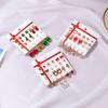 Conjunto de 12 Pares de Brincos de Natal Papai Noel Esmaltados Sino Árvore de Natal Cartão