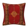 Funda de Almohada Patrón Vintage Alfombra Turca Persa Cojín Decorativo para el Hogar Funda de Almohada Lino