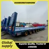 Vendas de Exportação Transfronteiriça de Fábrica para a África de Reboque de Plataforma Baixa Dobrável de 5 Eixos para Transporte de Máquinas de Engenharia