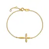 Comercio Exterior Europeo y Americano Pulsera de Cruz Dorada Nicho Simple Moda Lujo Ligero Diaria Versátil Diseño Joyería de Mano Mujeres