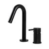 Kaiping Youjia baño negro mate tubo de paraguas redondo grifo de manija única dividido grifo para lavabo de doble agujero 30173